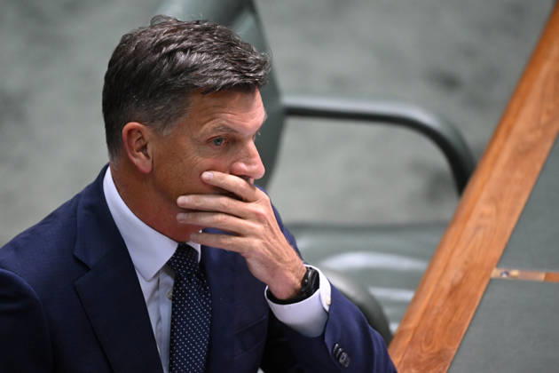 QUESTION TIME, Australian Opposition Leader Angus Taylor reacts during Question Time in the House of Representatives at Parliament House in Canberra, Monday, October 12, 2026. ( NO ARCHIVING CANBERRA AUSTRALIAN CAPITAL TERRITORY Australia  Copyright: xLUKASxCOCHx 20261012133367607126