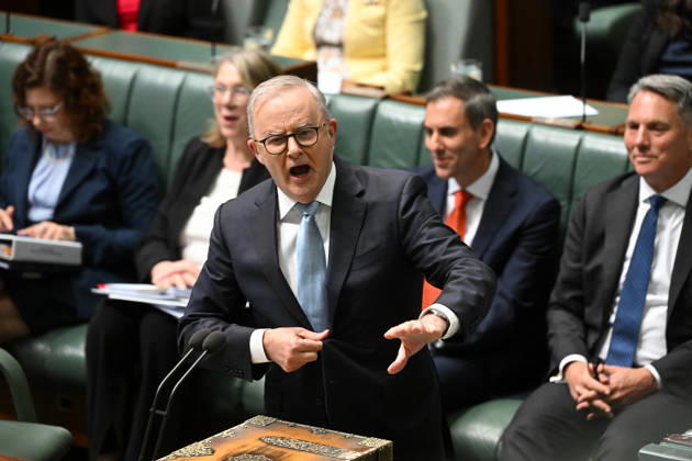 QUESTION TIME, Australian Prime Minister Anthony Albanese speaks during Question Time in the House of Representatives at Parliament House in Canberra, Monday, October 12, 2026. ( NO ARCHIVING CANBERRA AUSTRALIAN CAPITAL TERRITORY Australia  Copyright: xLUKASxCOCHx 20261012154701250945