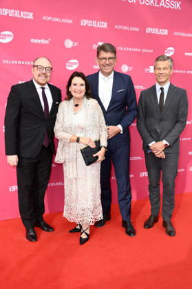 Clemens Trautmann, Christiane Goetz Weimer, Wolfram Weimer, and Frank Briegmann at the 2026 Opus Klassik Awards ceremony at the Konzerthaus am Gendarmenmarkt in Berlin, October 11, 2026 Foto:xN.xKubelkax xFuturexImagex opus_6046