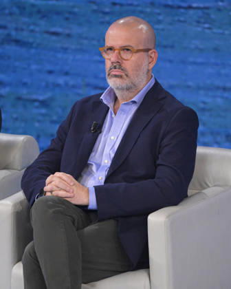 Photo by Mario Romano, IPP Milan, October 11, 2026. TV show *Che Tempo Che Fa*. Pictured: journalist Nello Scavo. Italy Photo Press World. Copyright *Che Tempo Che Fa*