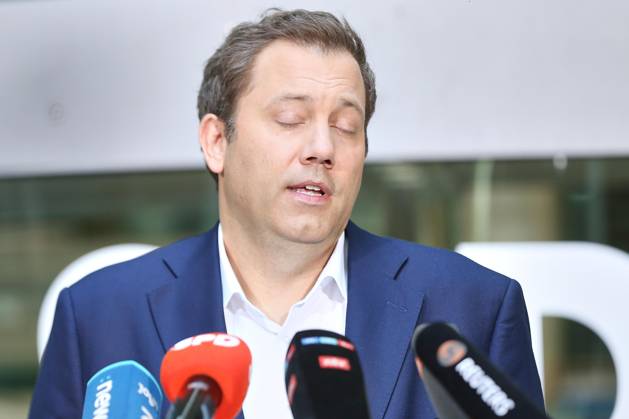 Berlin, Germany, October 12, 2026 Willy Brandt House Press Conference Following the Executive Board Meeting Federal Minister of Finance Lars Klingbeil, SPD Copyright: xdtsxNachrichtenagenturx dts_138239