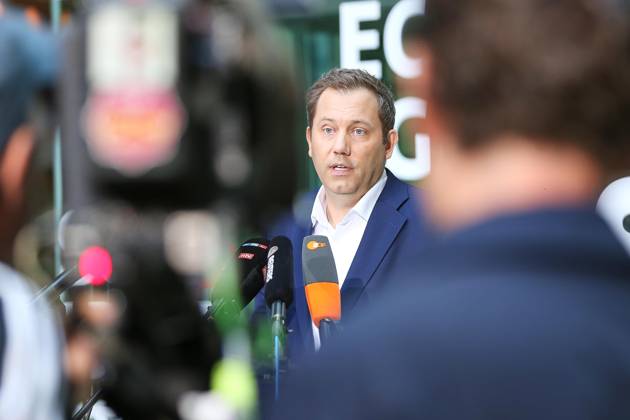 Berlin, Germany, October 12, 2026 Willy Brandt House Press Conference Following the Executive Board Meeting Federal Minister of Finance Lars Klingbeil (SPD) Copyright: xdtsxNachrichtenagenturx dts_138242