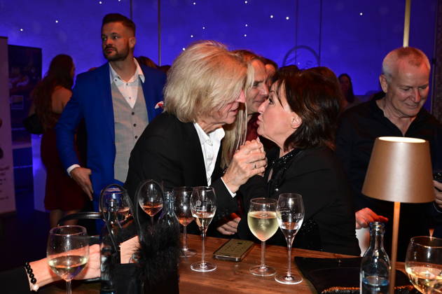 Ritchie Barton, Uwe Hassbecker, and Ute Freudenberg at the 18 Hope Gala 2026 at the Schauspielhaus Dresden, October 10, 2026 Copyright: xMatthiasxWehnertx