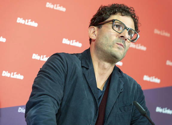 Luigi Pantisano EUR, Germany, Berlin, October 12, 2026 Press conference by Luigi Pantisano, chairman of the Die Linke party, at the Karl Liebknecht House on current issues