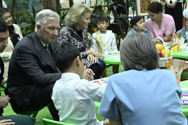 State Visit of King Philippe and Queen Mathilde to Kazakhstan (Day 2) ASTANA, KAZAKHSTAN - OCTOBER 12 : State Visit of King Philippe and Queen Mathilde to Kazakhstan (Day 2) : - Visit of the National center fot children s rehabilitation, on October 12, 2026 in Astana, Kazakhstan, 12 10 2026 Astana Kazakhstan  Copyright: xDidierxLebrunx