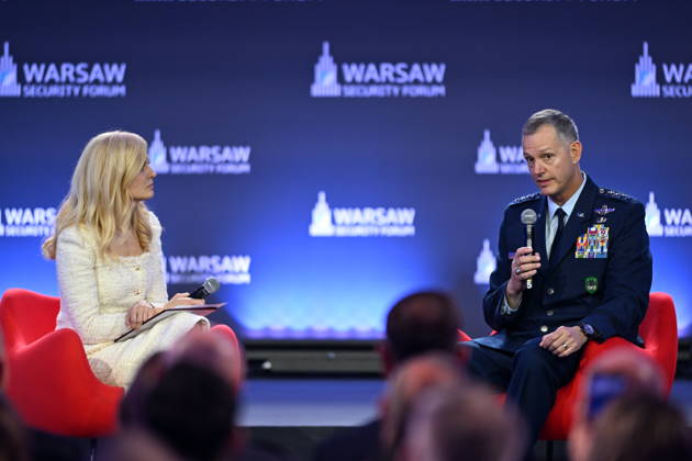 Warsaw Security Forum 2026 kicks off in Poland WARSAW, POLAND - OCTOBER 12: NATO Supreme Allied Commander Europe (SACEUR) General Alexus G. Grynkewich speaks during a panel titled Theory of Victory: How Do We Achieve Military Success Against Russia in Deterrence and Defence? on the first day of the Warsaw Security Forum 2026 (WSF2026), held on the Warsaw Stage in Warsaw, Poland, on October 12, 2026. The NATO-sponsored session focuses on strengthening collective defense mechanisms along the alliance’s eastern flank. Artur Widak Anadolu Warsaw Poland. Editorial use only. Please get in touch for any other usage.  Copyright: x2026xAnadoluxArturxWidakx
