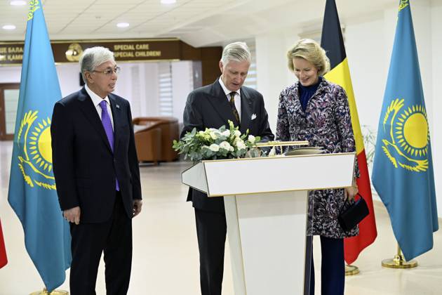 State Visit of King Philippe and Queen Mathilde to Kazakhstan (Day 2) ASTANA, KAZAKHSTAN - OCTOBER 12 : State Visit of King Philippe and Queen Mathilde to Kazakhstan (Day 2) : - Visit of the National center fot children s rehabilitation, on October 12, 2026 in Astana, Kazakhstan, 12 10 2026 Astana Kazakhstan  Copyright: xDidierxLebrunx