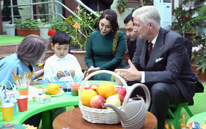 State Visit of King Philippe and Queen Mathilde to Kazakhstan (Day 2) ASTANA, KAZAKHSTAN - OCTOBER 12 : State Visit of King Philippe and Queen Mathilde to Kazakhstan (Day 2) : - Visit of the National center fot children s rehabilitation on October 12, 2026 in Astana, Kazakhstan, 12 10 2026 Astana Kazakhstan  Copyright: xDidierxLebrunx