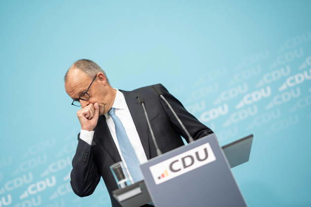 Chancellor Friedrich Merz at the closing press conference of the CDU Germany Executive Committee Retreat in Berlin, October 2026, Berlin, Berlin, Germany, Konrad Adenauer House