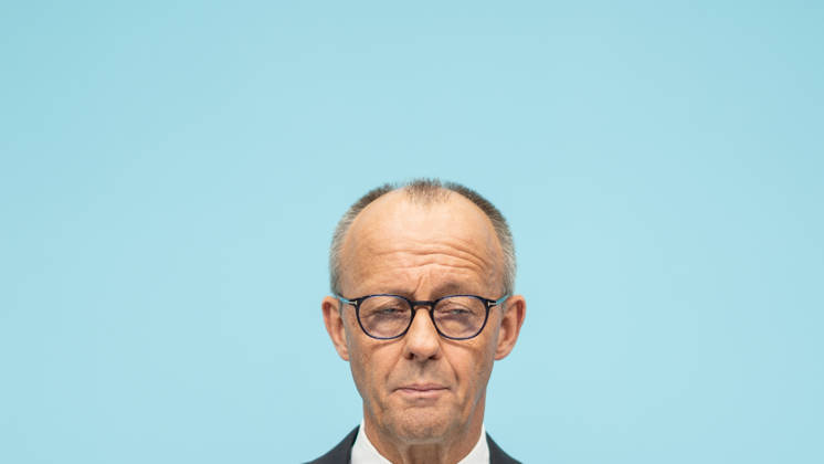 Chancellor Friedrich Merz at the closing press conference of the CDU Germany Executive Committee retreat in Berlin, October 2026, Berlin, Berlin, Germany, Konrad Adenauer House