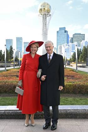 State Visit of King Philippe and Queen Mathilde to Kazakhstan (Day 2) ASTANA, KAZAKHSTAN - OCTOBER 12 : State Visit of King Philippe and Queen Mathilde to Kazakhstan (Day 2) : - Scene-Setting Photo in front of the Baiterek Tower on October 12, 2026 in Astana, Kazakhstan, 12 10 2026 Astana Kazakhstan  Copyright: xDidierxLebrunx