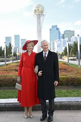 State Visit of King Philippe and Queen Mathilde to Kazakhstan (Day 2) ASTANA, KAZAKHSTAN - OCTOBER 12 : State Visit of King Philippe and Queen Mathilde to Kazakhstan (Day 2) : - Scene-Setting Photo in front of the Baiterek Tower on October 12, 2026 in Astana, Kazakhstan, 12 10 2026 Astana Kazakhstan  Copyright: xDidierxLebrunx