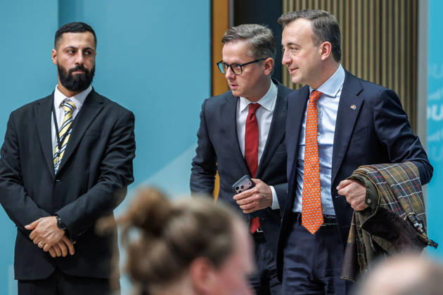 Press conference with the Chairman of the CDU of Germany, Federal Chancellor Friedrich Merz, and the Secretary General of the CDU of Germany, Franziska Hoppermann Carsten Linnemann, Federal Minister of Health of the Federal Republic of Germany, and Paul Ziemiak on October 12, 2026, at the Konrad Adenauer House in Berlin, Berlin, Berlin, Germany; CDU Federal Headqu