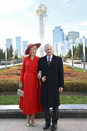 State Visit of King Philippe and Queen Mathilde to Kazakhstan (Day 2) ASTANA, KAZAKHSTAN - OCTOBER 12 : State Visit of King Philippe and Queen Mathilde to Kazakhstan (Day 2) : - Scene-Setting Photo in front of the Baiterek Tower on October 12, 2026 in Astana, Kazakhstan, 12 10 2026 Astana Kazakhstan  Copyright: xDidierxLebrunx