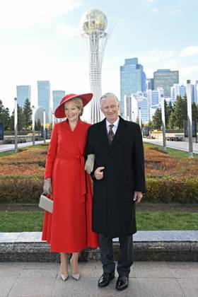 State Visit of King Philippe and Queen Mathilde to Kazakhstan (Day 2) ASTANA, KAZAKHSTAN - OCTOBER 12 : State Visit of King Philippe and Queen Mathilde to Kazakhstan (Day 2) : - Scene-Setting Photo in front of the Baiterek Tower on October 12, 2026 in Astana, Kazakhstan, 12 10 2026 Astana Kazakhstan  Copyright: xDidierxLebrunx