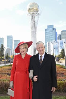 State Visit of King Philippe and Queen Mathilde to Kazakhstan (Day 2) ASTANA, KAZAKHSTAN - OCTOBER 12 : State Visit of King Philippe and Queen Mathilde to Kazakhstan (Day 2) : - Scene-Setting Photo in front of the Baiterek Tower on October 12, 2026 in Astana, Kazakhstan, 12 10 2026 Astana Kazakhstan  Copyright: xDidierxLebrunx