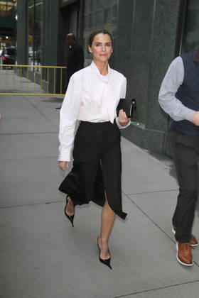 October 12, 2026, New York, New York, USA: KERI RUSSELL at ABC Studios in New York City for Ã¢â‚¬ËœGood Morning America. New York USA  - ZUMAh16_ 20261012_zaf_h16_039 Copyright: xDanxHerrickx
