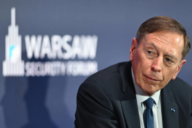 Warsaw Security Forum 2026 - Day 1 WARSAW, POLAND - OCTOBER 12: Retired United States Army General and former Director of the Central Intelligence Agency David H. Petraeus speaks during a session on Day 1 of the Warsaw Security Forum 2026 (WSF2026) in Warsaw, Poland, on October 12, 2026. As a member of the WSF International Advisory Council, his address evaluated modern military strategy, global intelligence frameworks, and evolving transatlantic security threats. Artur Widak Anadolu Warsaw Poland. Editorial use only. Please get in touch for any other usage.  Copyright: x2026xAnadoluxArturxWidakx