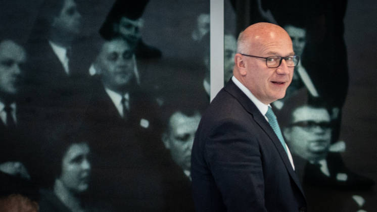 Kai Wegner, Governing Mayor of Berlin, at the Konrad Adenauer House during the CDU Germany Executive Committee Retreat in Berlin, October 2026, Berlin, Berlin, Germany, Konrad Adenauer House