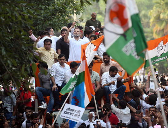 INDIA bloc leaders call for a march towards the Supreme Court New Delhi, Oct 12 (ANI): Lok Sabha LoP Rahul Gandhi and others during the INDIA bloc s protest march towards the Supreme Court against Chief Election Commissioner Gyanesh Kumar, in New Delhi on Monday. New Delhi Delhi India Copyright: xANIx ANI_20261012381