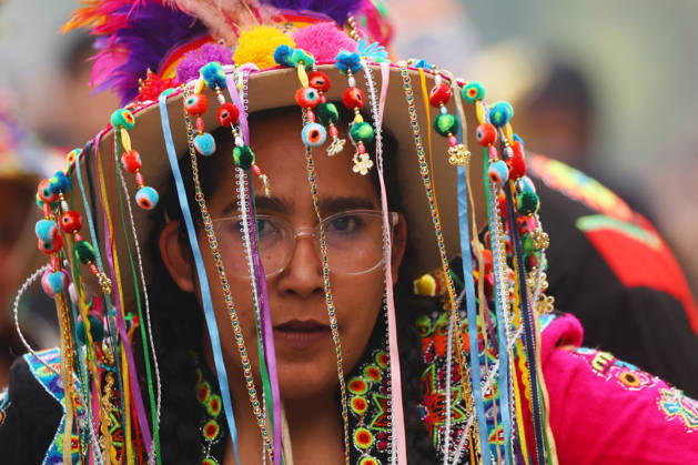 Santiago, October 12, 2026 The assembly of indigenous organizations calls for a march: Indigenous Peoples in Resistance for Autonomy and Demilitarization. Jonnathan Oyarzun Aton Chile, Santiago, Chile Aton 1198914  Copyright: JONNATHANxOYARZUN ATONxCHILE