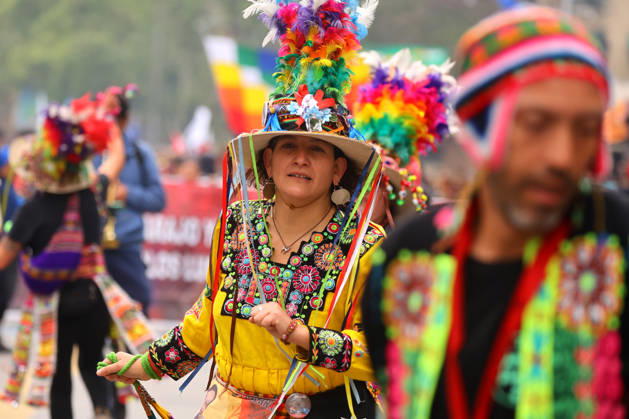 Santiago, October 12, 2026 The assembly of indigenous organizations calls for a march: Indigenous Peoples in Resistance for Autonomy and Demilitarization. Jonnathan Oyarzun Aton Chile, Santiago, Chile Aton 1198915  Copyright: JONNATHANxOYARZUN ATONxCHILE