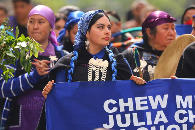 Santiago, October 12, 2026 The assembly of indigenous organizations calls for a march: Indigenous Peoples in Resistance for Autonomy and Demilitarization. Jonnathan Oyarzun Aton Chile, Santiago, Chile Aton 1198921  Copyright: JONNATHANxOYARZUN ATONxCHILE