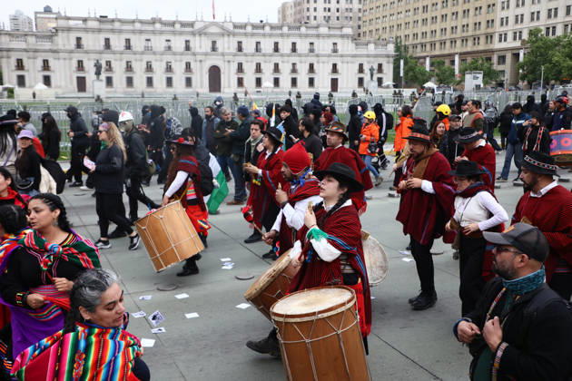 Santiago, October 12, 2026 The assembly of indigenous organizations calls for a march: Indigenous Peoples in Resistance for Autonomy and Demilitarization. Dragomir Yankovic Aton Chile, Santiago, Chile Aton 1199013  Copyright: DRAGOMIRxYANKOVIC ATONxCHILE