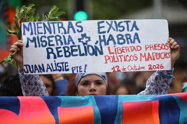 Santiago, October 12, 2026 The assembly of indigenous organizations calls for a march: Indigenous Peoples in Resistance for Autonomy and Demilitarization Dragomir Yankovic Aton Chile, Santiago, Chile Aton 1199020  Copyright: DRAGOMIRxYANKOVIC ATONxCHILE