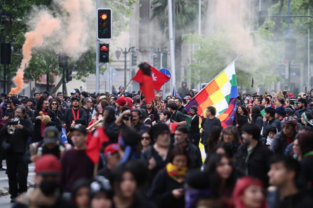 Santiago, October 12, 2026 The assembly of indigenous organizations calls for a march: Indigenous Peoples in Resistance for Autonomy and Demilitarization Dragomir Yankovic Aton Chile, Santiago, Chile Aton 1199022  Copyright: DRAGOMIRxYANKOVIC ATONxCHILE