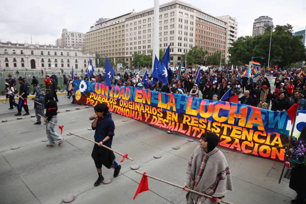 Santiago, October 12, 2026 The assembly of indigenous organizations calls for a march: Indigenous Peoples in Resistance for Autonomy and Demilitarization Dragomir Yankovic Aton Chile, Santiago, Chile Aton 1199003  Copyright: DRAGOMIRxYANKOVIC ATONxCHILE