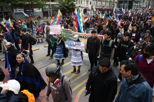 Santiago, October 12, 2026 The assembly of indigenous organizations calls for a march: Indigenous Peoples in Resistance for Autonomy and Demilitarization Dragomir Yankovic Aton Chile, Santiago, Chile Aton 1199004  Copyright: DRAGOMIRxYANKOVIC ATONxCHILE