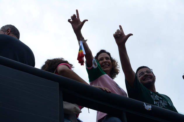RIO DE JANEIRO, RJ - 12.10.2026: BRASIL PELA DEMOCRACIA RJ - Pro-Lula rally held this afternoon (12) during Brazil for democracy RJ held in Copacabana in Rio de Janeiro, RJ. x3030210x  CarlosxSanttos