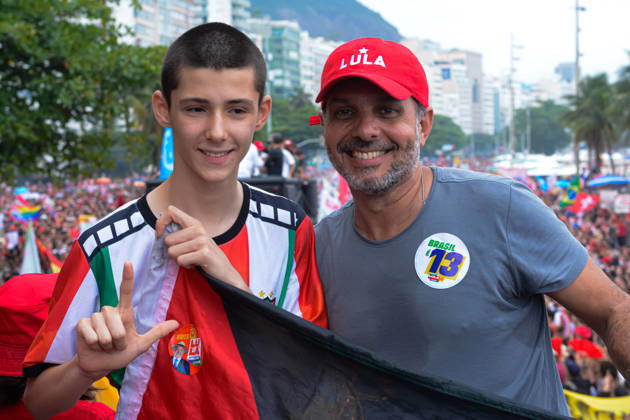 RIO DE JANEIRO, RJ - 12.10.2026: BRASIL PELA DEMOCRACIA RJ - Pro-Lula rally held this afternoon (12) during Brazil for democracy RJ held in Copacabana in Rio de Janeiro, RJ. x3030223x  CarlosxSanttos