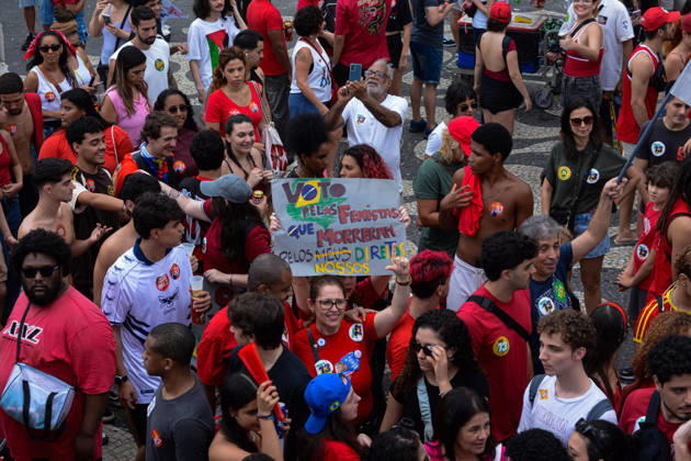 RIO DE JANEIRO, RJ - 12.10.2026: BRASIL PELA DEMOCRACIA RJ - Pro-Lula rally held this afternoon (12) during Brazil for democracy RJ held in Copacabana in Rio de Janeiro, RJ. x3030237x  CarlosxSanttos