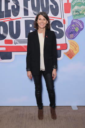 Les Fous Du Bus Premiere - Paris Karine Martin Laprade attends the photocall for the premiere of Les Fous Du Bus held at the Elysees Biarritz in Paris, France on October 12, 2026. Photo by David Boyer ABACAPRESS.COM Paris France  Copyright: xBoyerxDavid ABACAx