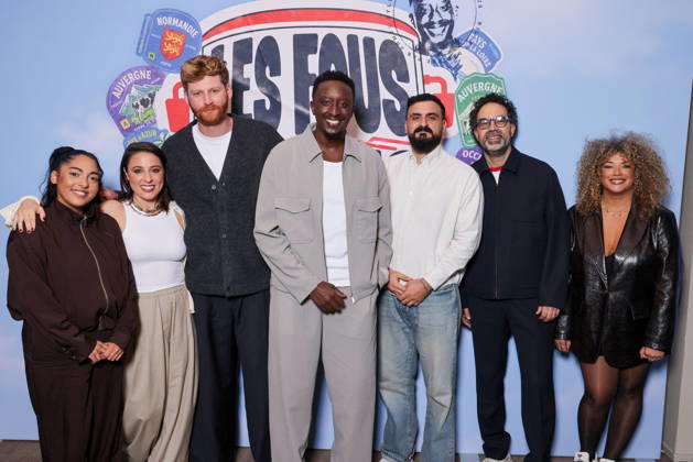 Les Fous Du Bus Premiere - Paris Sofia Belabbes, Blandine Lehout, Edouard Deloignon, Ahmed Sylla, Umut Koker, Ahmed Sylla, Julien Santini and Emy Bng attend the photocall for the premiere of Les Fous Du Bus held at the Elysees Biarritz in Paris, France on October 12, 2026. Photo by David Boyer ABACAPRESS.COM Paris France  Copyright: xBoyerxDavid ABACAx