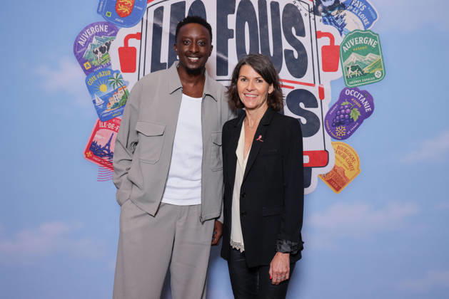 Les Fous Du Bus Premiere - Paris Ahmed Sylla and Karine Martin Laprade attend the photocall for the premiere of Les Fous Du Bus held at the Elysees Biarritz in Paris, France on October 12, 2026. Photo by David Boyer ABACAPRESS.COM Paris France  Copyright: xBoyerxDavid ABACAx