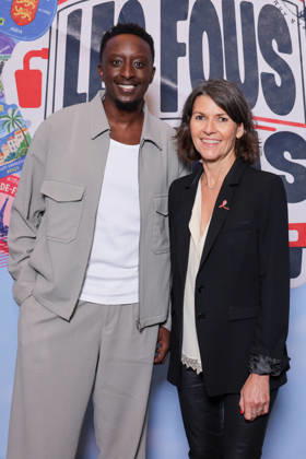 Les Fous Du Bus Premiere - Paris Ahmed Sylla and Karine Martin Laprade attend the photocall for the premiere of Les Fous Du Bus held at the Elysees Biarritz in Paris, France on October 12, 2026. Photo by David Boyer ABACAPRESS.COM Paris France  Copyright: xBoyerxDavid ABACAx