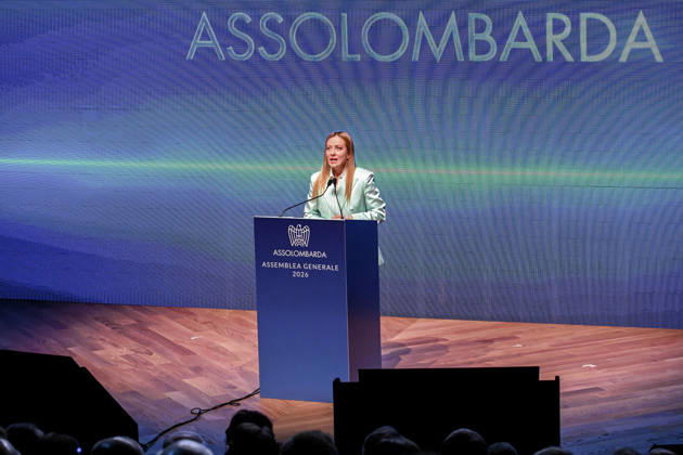 October 12, 2026, Milan, Mi, Italy: Prime Minister Giorgia Meloni speaks at the Assolombarda 2026 General Assembly, Milan, 12 10 2026 Milan Italy  - ZUMAa289 20261012_zia_a289_137 Copyright: xAgf NicolaxMarfisix