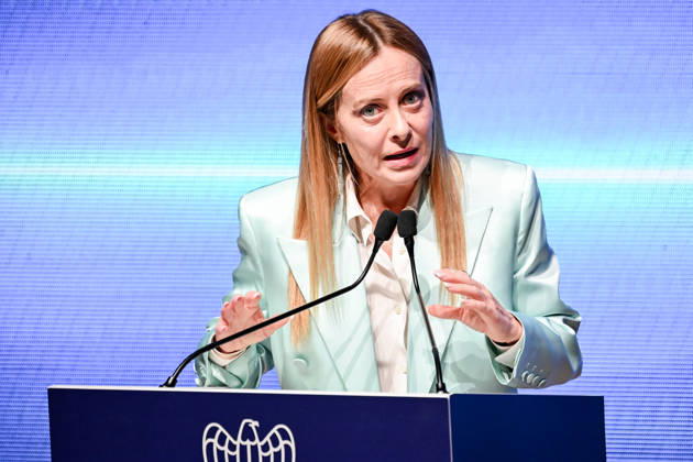 October 12, 2026, Milan, Mi, Italy: Prime Minister Giorgia Meloni speaks at the Assolombarda 2026 General Assembly, Milan, 12 10 2026 Milan Italy  - ZUMAa289 20261012_zia_a289_152 Copyright: xAgf NicolaxMarfisix