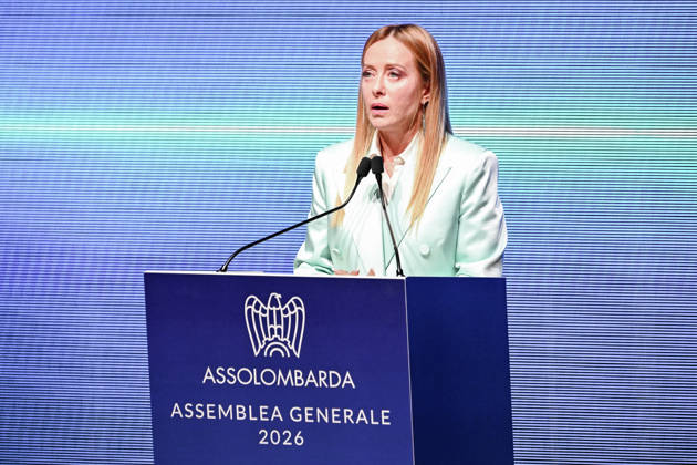 October 12, 2026, Milan, Mi, Italy: Prime Minister Giorgia Meloni speaks at the Assolombarda 2026 General Assembly, Milan, 12 10 2026 Milan Italy  - ZUMAa289 20261012_zia_a289_156 Copyright: xAgf NicolaxMarfisix