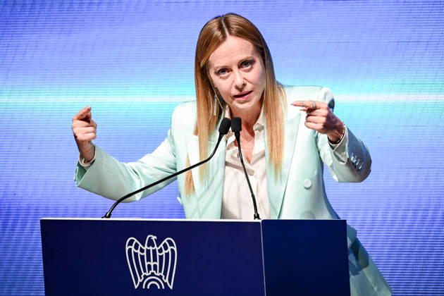 October 12, 2026, Milan, Mi, Italy: Prime Minister Giorgia Meloni speaks at the Assolombarda 2026 General Assembly, Milan, 12 10 2026 Milan Italy  - ZUMAa289 20261012_zia_a289_171 Copyright: xAgf NicolaxMarfisix