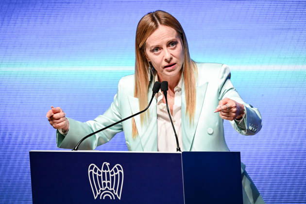 October 12, 2026, Milan, Mi, Italy: Prime Minister Giorgia Meloni speaks at the Assolombarda 2026 General Assembly, Milan, 12 10 2026 Milan Italy  - ZUMAa289 20261012_zia_a289_178 Copyright: xAgf NicolaxMarfisix