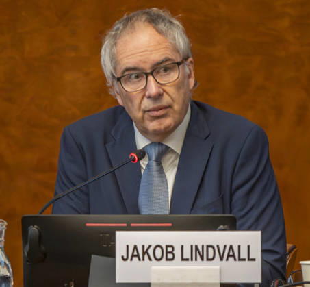 October 13, 2026, Geneva, Geneva, Switzerland: Geneva Switzerland, 10 13 2026: JAKOB LINDVALL (Vice-Chair of the UNECE Team of Specialists on Innovation and Competitiveness Policies) presented the conclusions of the meeting. during the Regional Forum on Sustainable Development for the UNECE Region (United Nations Economic Commission for Europe) and which is also the session of the Housing Committee, which concerns urban development and land management, which was held at United Nations of Geneva in Geneva. Geneva Switzerland  - ZUMAd206 20261013_zip_d206_007 Copyright: xEricxDubostx