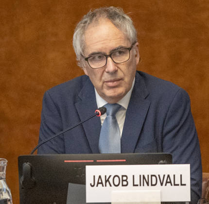 October 13, 2026, Geneva, Geneva, Switzerland: Geneva Switzerland, 10 13 2026: JAKOB LINDVALL (Vice-Chair of the UNECE Team of Specialists on Innovation and Competitiveness Policies) presented the conclusions of the meeting. during the Regional Forum on Sustainable Development for the UNECE Region (United Nations Economic Commission for Europe) and which is also the session of the Housing Committee, which concerns urban development and land management, which was held at United Nations of Geneva in Geneva. Geneva Switzerland  - ZUMAd206 20261013_zip_d206_010 Copyright: xEricxDubostx