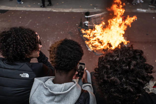 October 13, 2026: Paul-o°luard High School in Saint-Denis is at the center of the news as part of the fifth round of national student protests...The renowned Swedish environmental activist Greta Thunberg visited Paul-o°luard High School in Saint-Denis this morning to offer her direct support to the protesting students. She denounced police violence against the young demonstrators. - ZUMAs287 20261013_zip_s287_017 Copyright: xSadakxSouicix