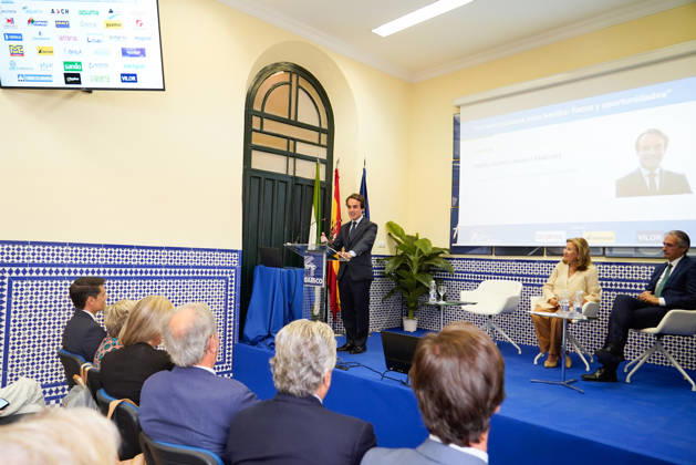 The Gaesco Forum on Key Infrastructure for the City is held in Seville. The Regional Minister of Public Works and Mobility for the Regional Government of Andalusia, Mario Munoz Atanet, speaks at the Gaesco Forum with the presentation Infrastructure for Seville: Challenges and Opportunities October 13, 2026, in Seville, Andalusia, Spain October 13, 2026 Seville, Andalusia, Spain Seville, Andalusia, Spain Spain Copyright: xGogoxLobatox 7842134