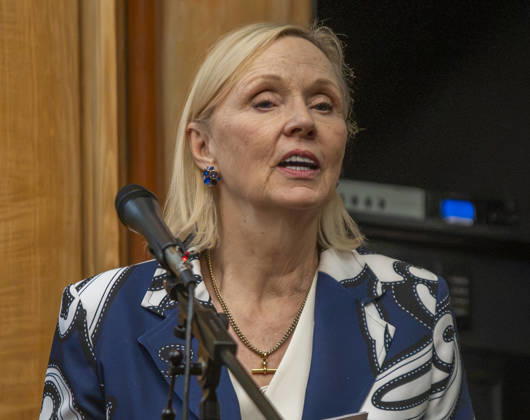 October 13, 2026, Geneva, Geneva, Switzerland: Geneva Switzerland, 10 13 2026: Ms. HEIDI SCHRODERUS-FOX, Ambassador,Permanent Representative of Finland to the UN in Geneva presented the conference and its role at the UN level in Geneva during the Autonomy, identity and peace of o¦land Islands and which concerns Autonomy, identity, and peace: what do 105 years of the o¦land Islands (Finland)â€where Swedish is spokenâ€teach us about conflict resolution today and which was held at United Nations of Geneva in Geneva. Geneva Switzerland - ZUMAd206 20261013_zip_d206_014 Copyright: xEricxDubostx