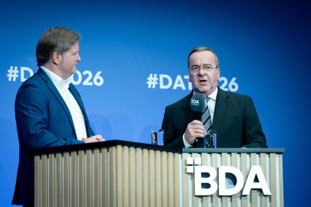 German Employers Day, bcc, Berlin Congress Center German Employers Day, bcc, Berlin Congress Center, Michael Bröcker, Boris Pistorius, Federal Minister of Defense Berlin Berlin GER